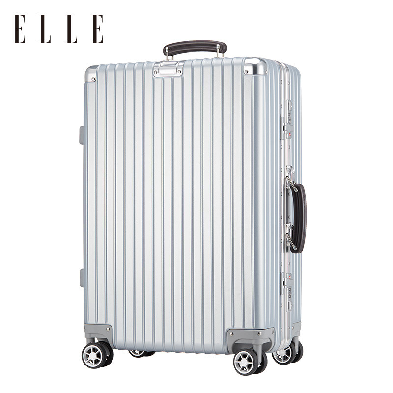 ELLE玫瑰金铝框拉杆箱——旅行中的优雅伴侣